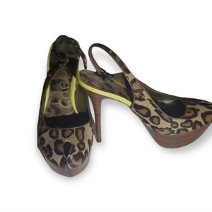 Sam Edelman leopard high heel sandals
